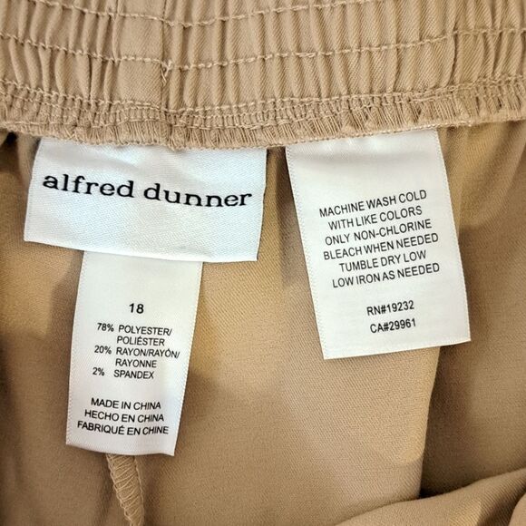 Alfred Dunner San Antionio RK tan pull on pants size 18 NWT - Picture 5 of 7